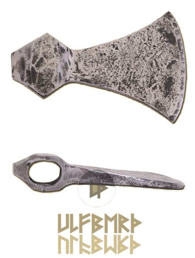 Lame hache médiévale blunt 16 cm