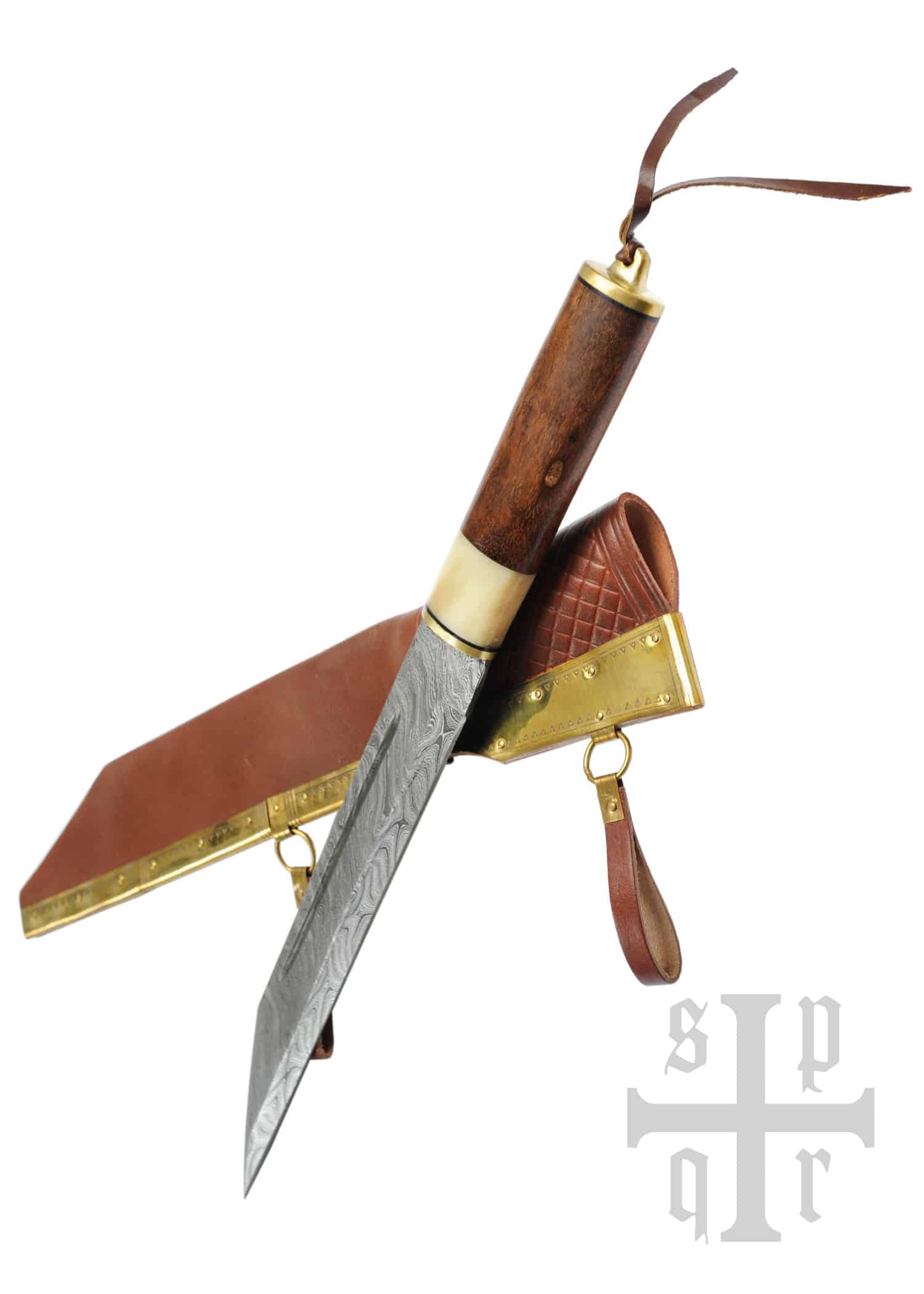 Scramasaxe acier Damas affûté