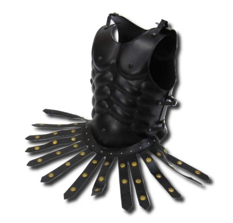 Cuirasse officier romain cuir noire
