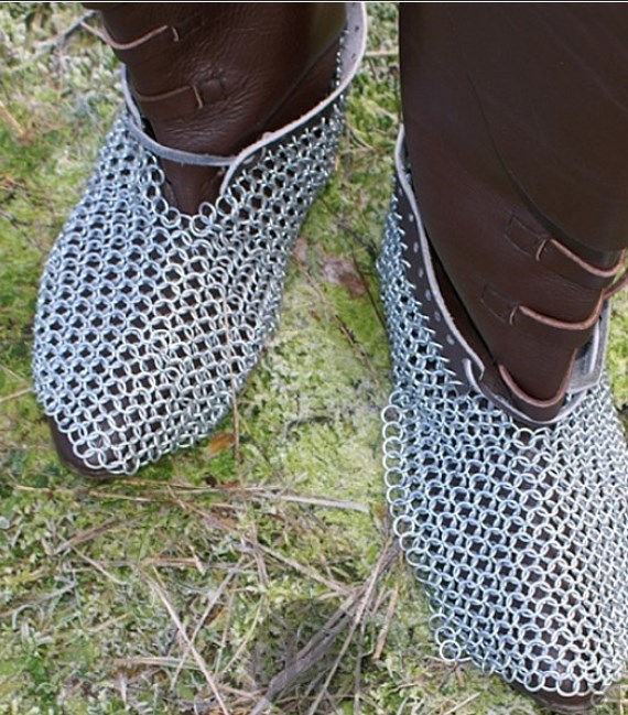 Solerets Sabatons en maille acier galvanisé