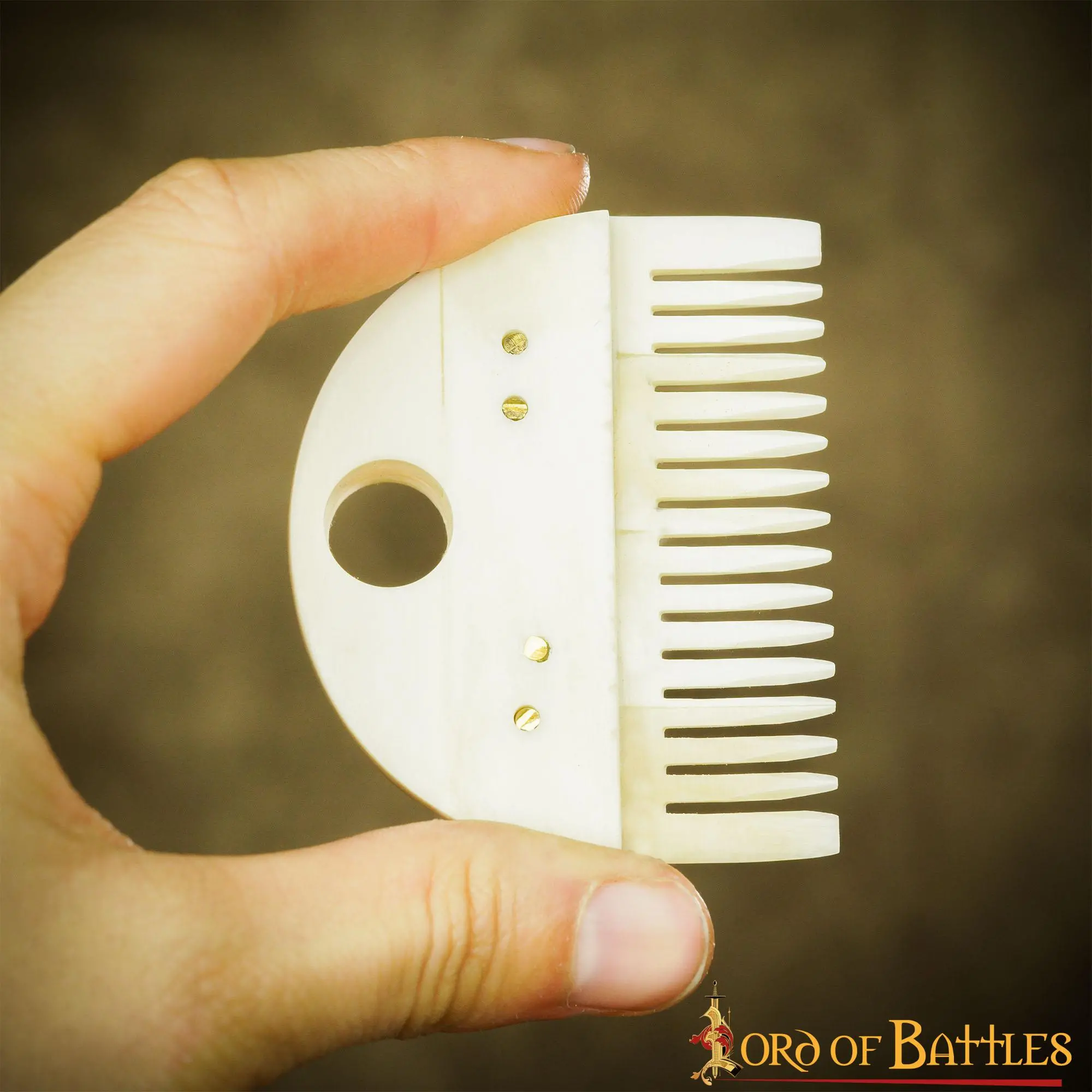 Dimension peigne viking 6cm échelle référence - Taille compacte peigne barbe germanique
