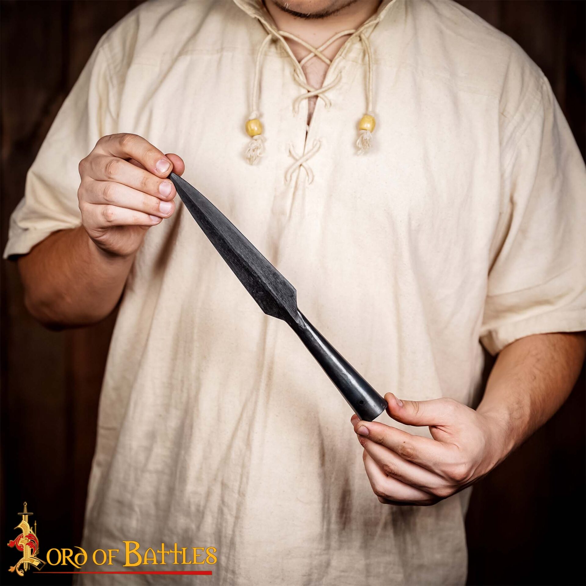 Profil fer de lance calibre 14 acier carbone - Épaisseur robustesse balance médiévale