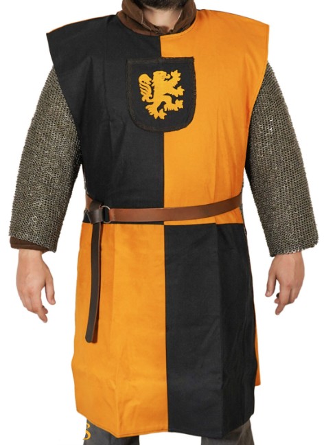 Tabard Médiéval Héraldique avec Lion Écossais