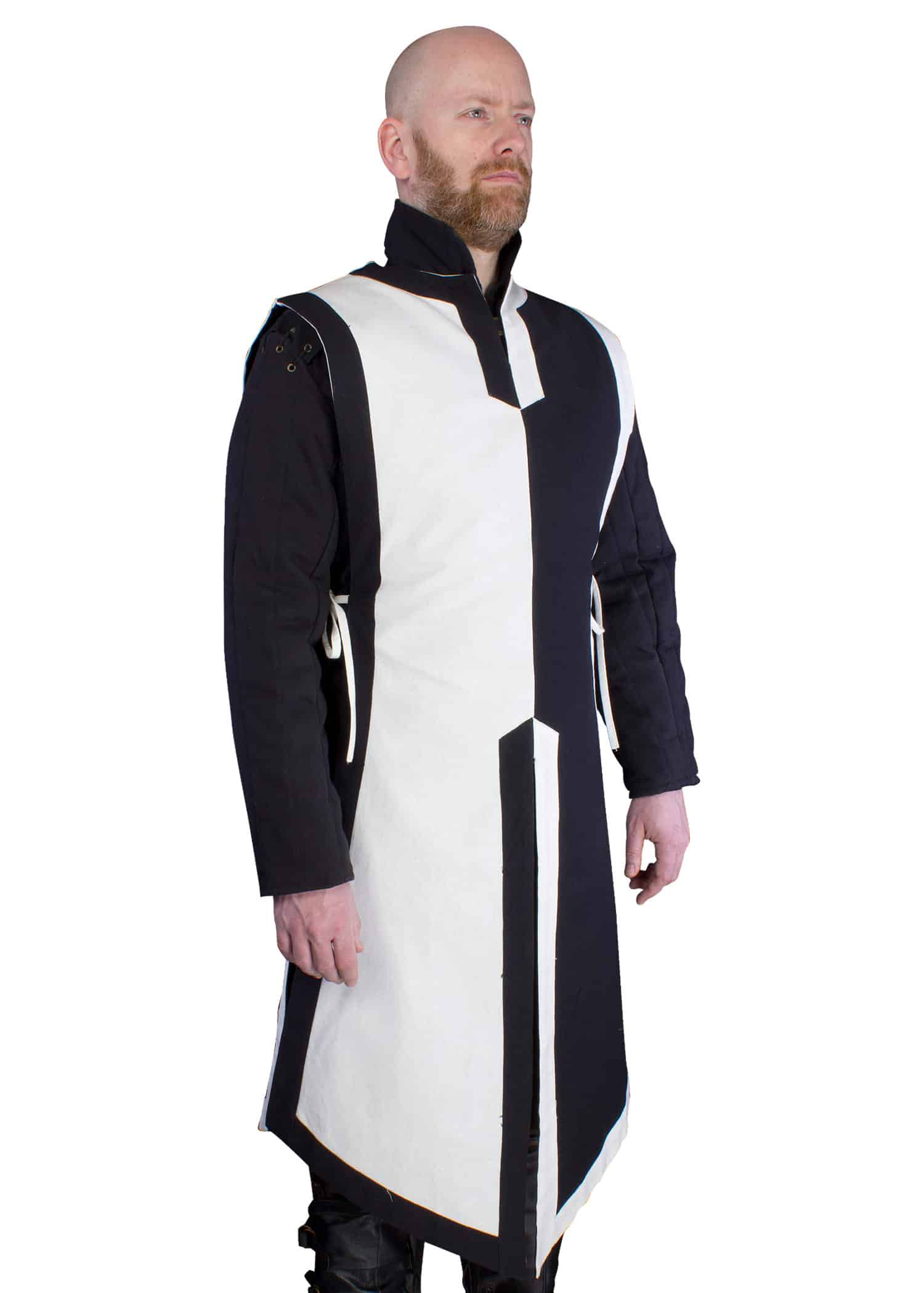 Tabard coton blanc noir
