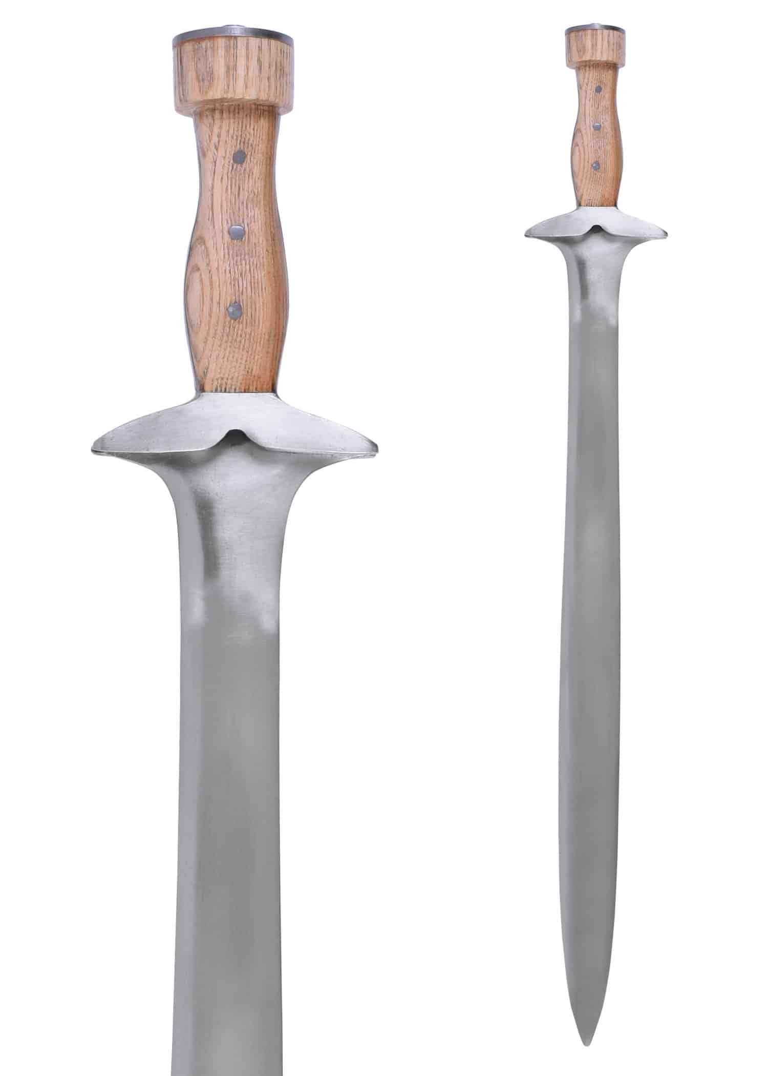 Xiphos grec historique - épée courte de hoplite avec lame en acier forgé et poignée en bois