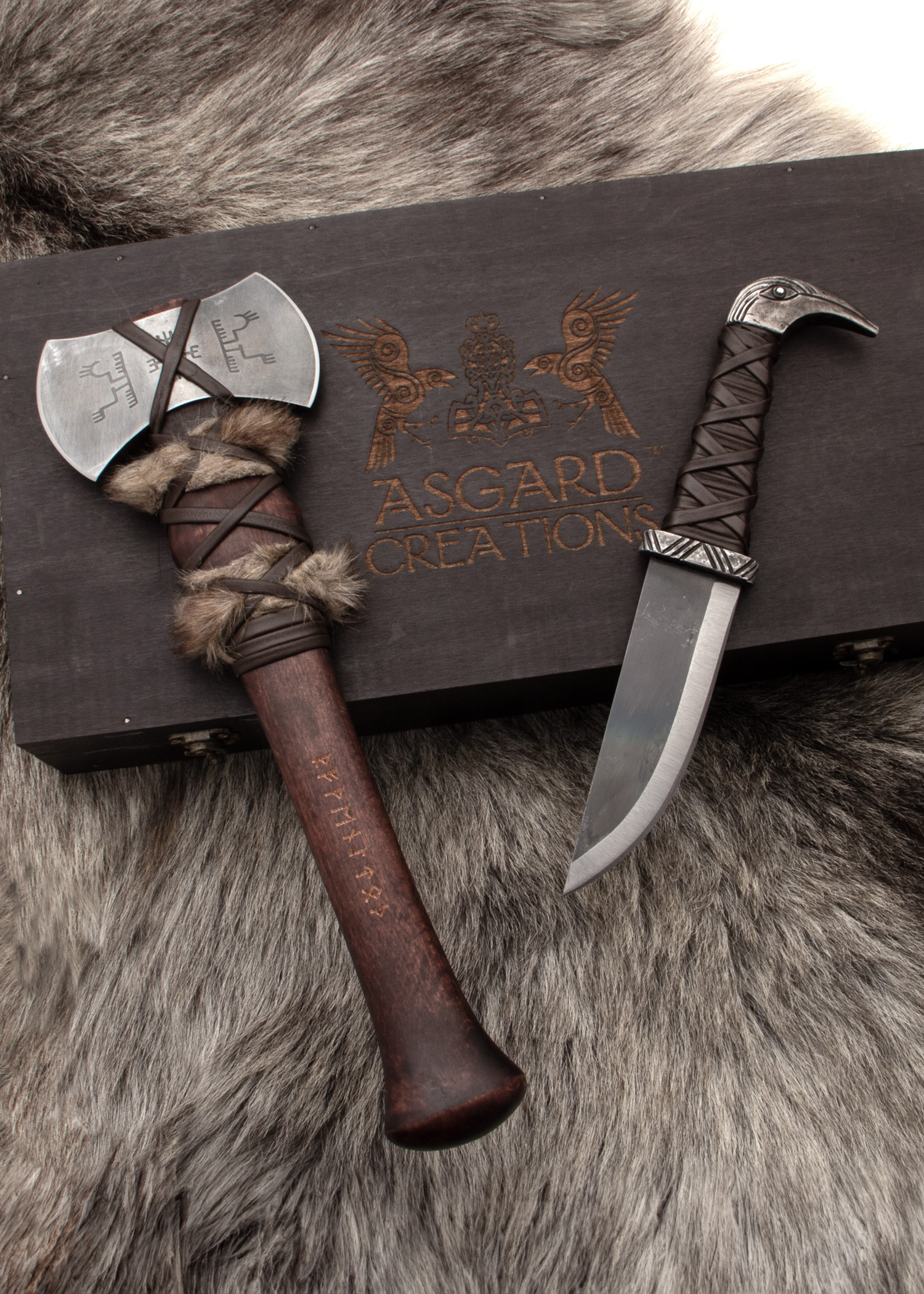Coffret Viking Asgard : Hache et Couteau de Combat - Windlass